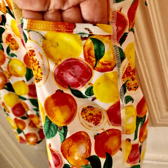 One of a kind Happy top Women Colourful joyful fruit stretchy top large fun fun - Picture 3 of 9